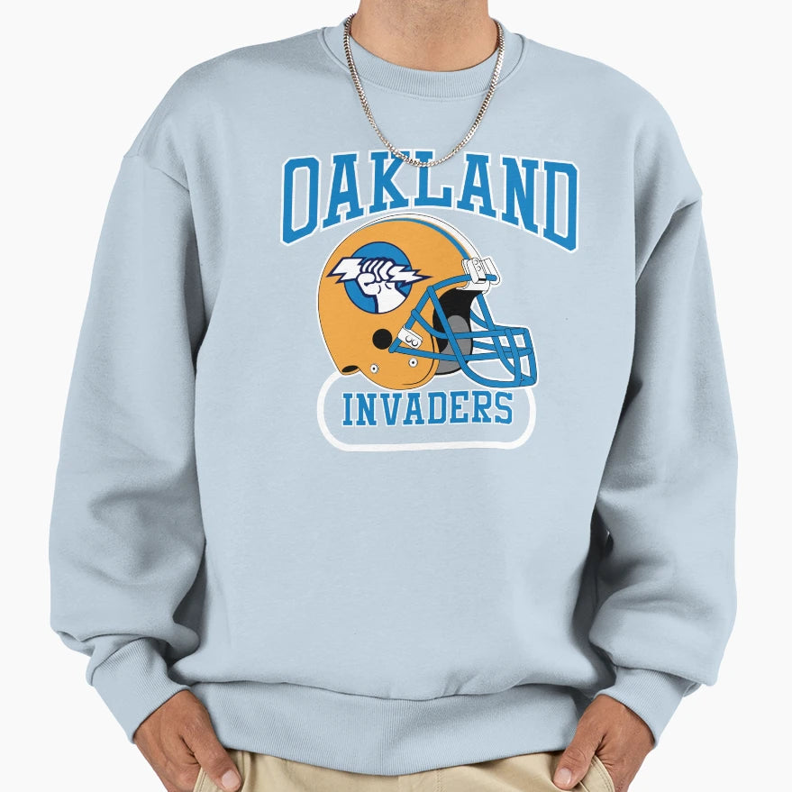 Oakland Invaders Helmet Sweatshirt - Novelty Apparel Unisex - T-Shirt, Sweatshirt, Hoodie