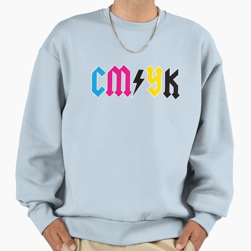 Cmyk Rock Designer Printing Office Sweatshirt - Minimalist Print Unisex - T-Shirt, Sweatshirt, Hoodie
