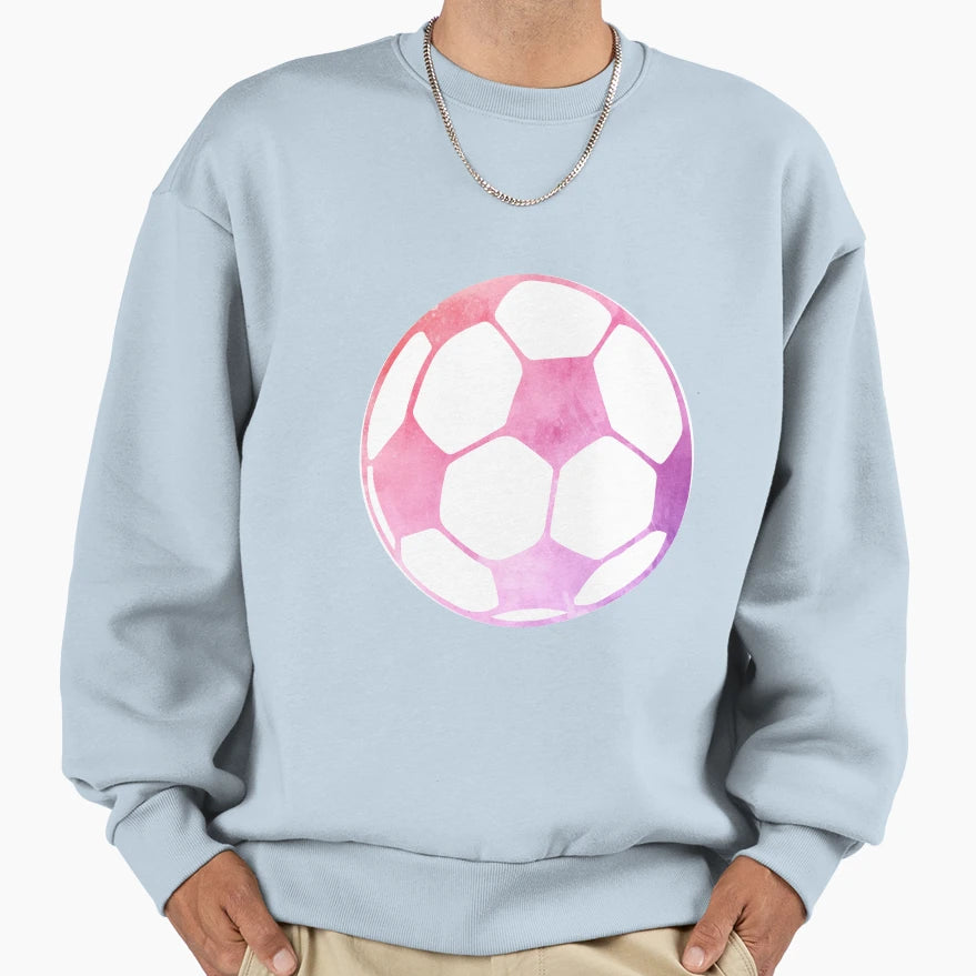 Purple Soccer Ball Sweatshirt - Fun Novelty Design for Adults - T-Shirt, Sweatshirt, Hoodie