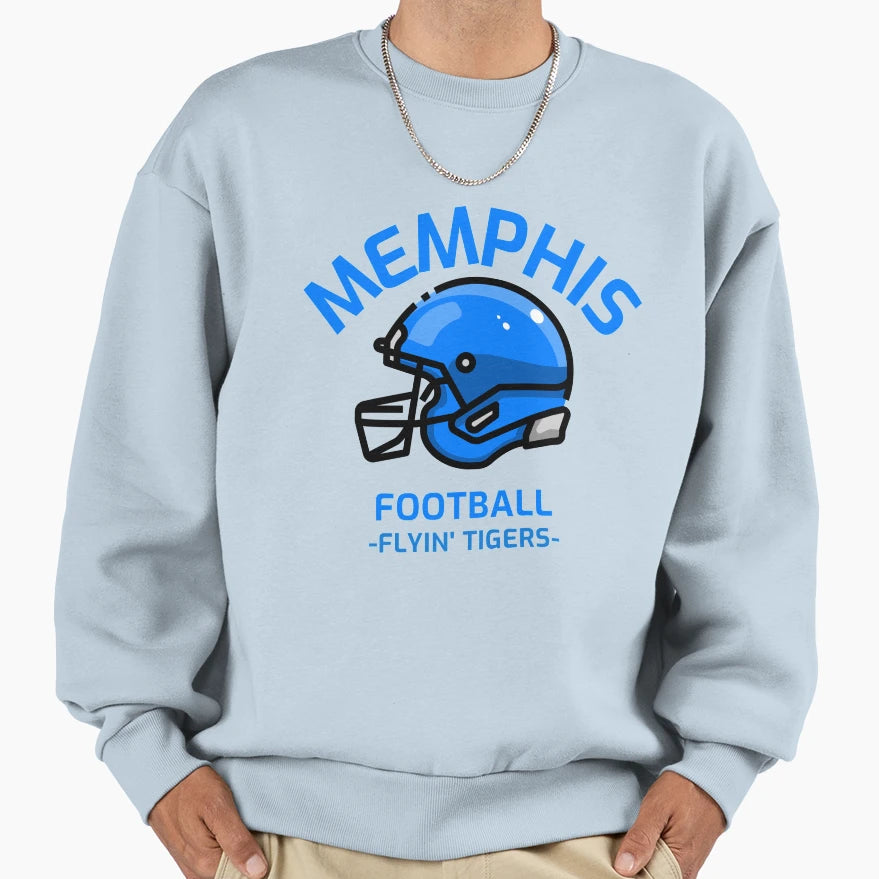Memphis Football Flyin Tigers Sweatshirt - Fun Novelty Design Men Women - T-Shirt, Sweatshirt, Hoodie