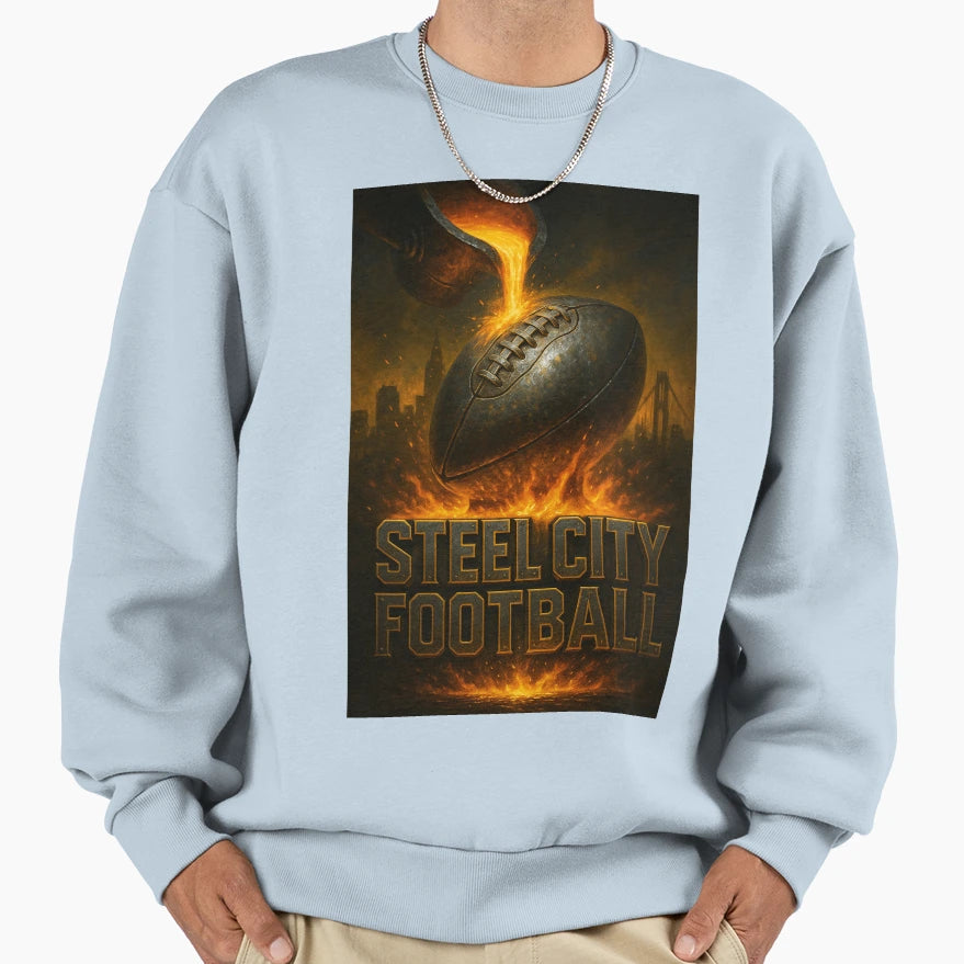 Steel City Football V3 Sweatshirt - Aesthetic Graphic for Adults - T-Shirt, Sweatshirt, Hoodie