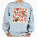 Football Patterned Hearts Sweatshirt - Unique Graphic Unisex - T-Shirt, Sweatshirt, Hoodie