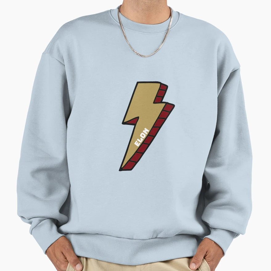 Elon Lightning Bolt Sweatshirt - Streetwear Style Men Women - T-Shirt, Sweatshirt, Hoodie