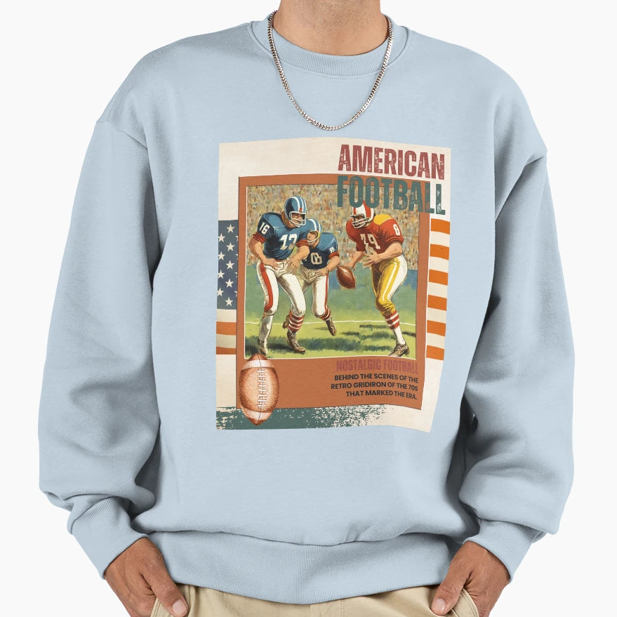 Nostalgic Foot Ball Sweatshirt - Custom Art Print Unisex - T-Shirt, Sweatshirt, Hoodie