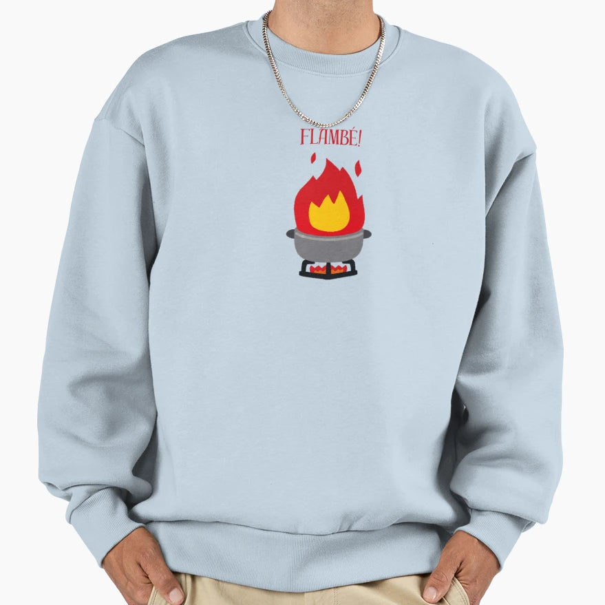 Flamb Fire Sweatshirt - Unique Graphic Unisex - T-Shirt, Sweatshirt, Hoodie