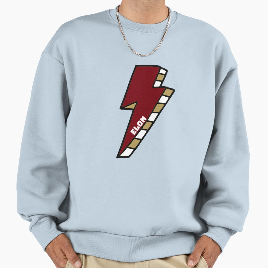 Elon Lightning Bolt Sweatshirt - Fun Novelty Design Unisex - T-Shirt, Sweatshirt, Hoodie