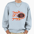 Football Ball Fire Sweatshirt - Streetwear Style Unisex - T-Shirt, Sweatshirt, Hoodie