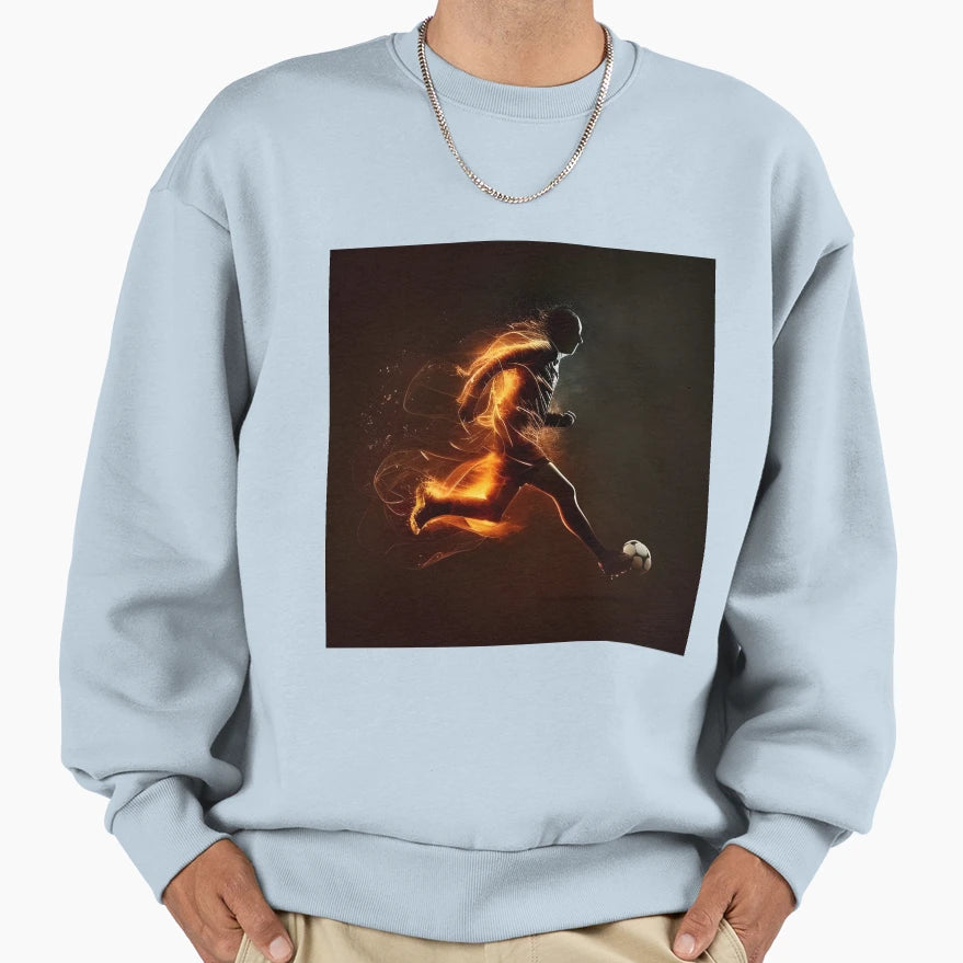 Soccer Football Player Sweatshirt - Minimalist Print Unisex - T-Shirt, Sweatshirt, Hoodie