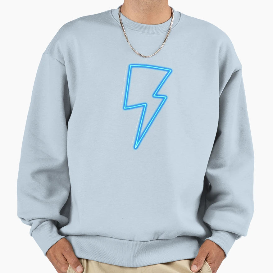 Lightning Bolt Blue Sweatshirt - Streetwear Style Men Women - T-Shirt, Sweatshirt, Hoodie