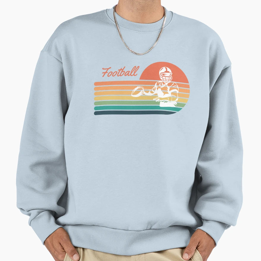 Football Sunset Sweatshirt - Casual Everyday Wear Men Women - T-Shirt, Sweatshirt, Hoodie