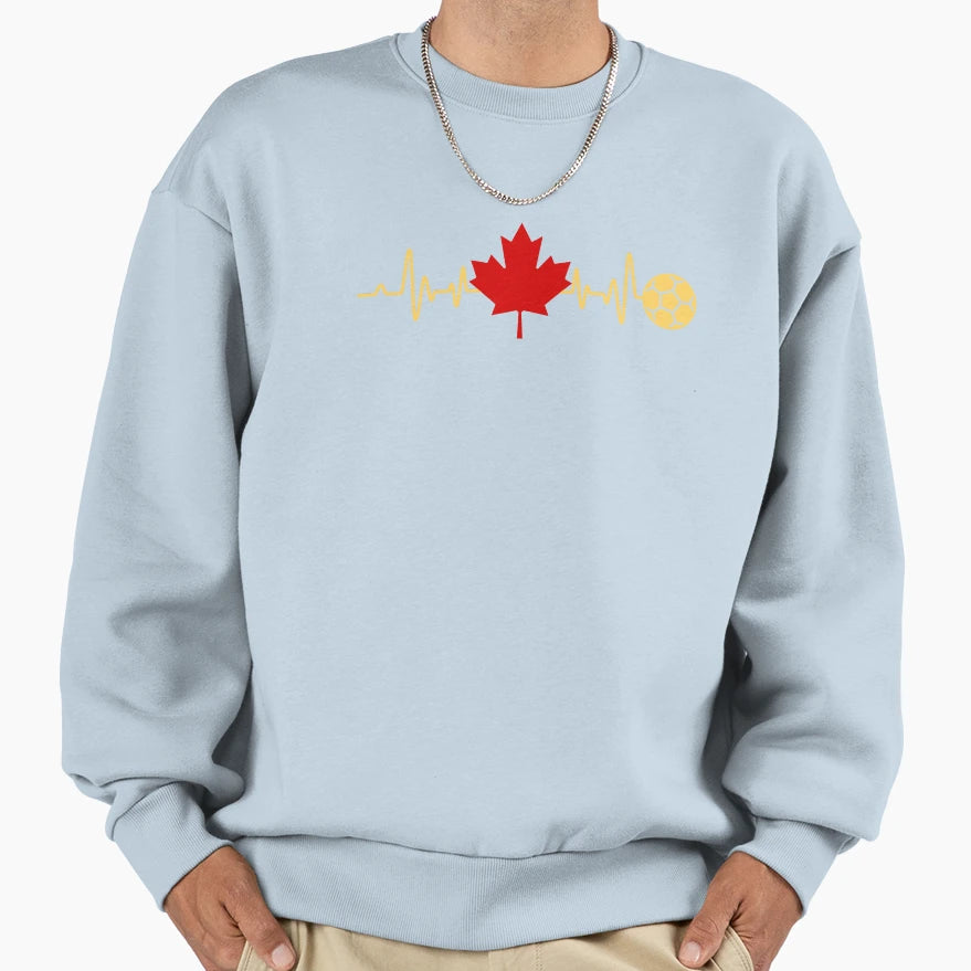 Soccer Heartbeat Canada Soccer Sweatshirt - Minimalist Print for Adults - T-Shirt, Sweatshirt, Hoodie