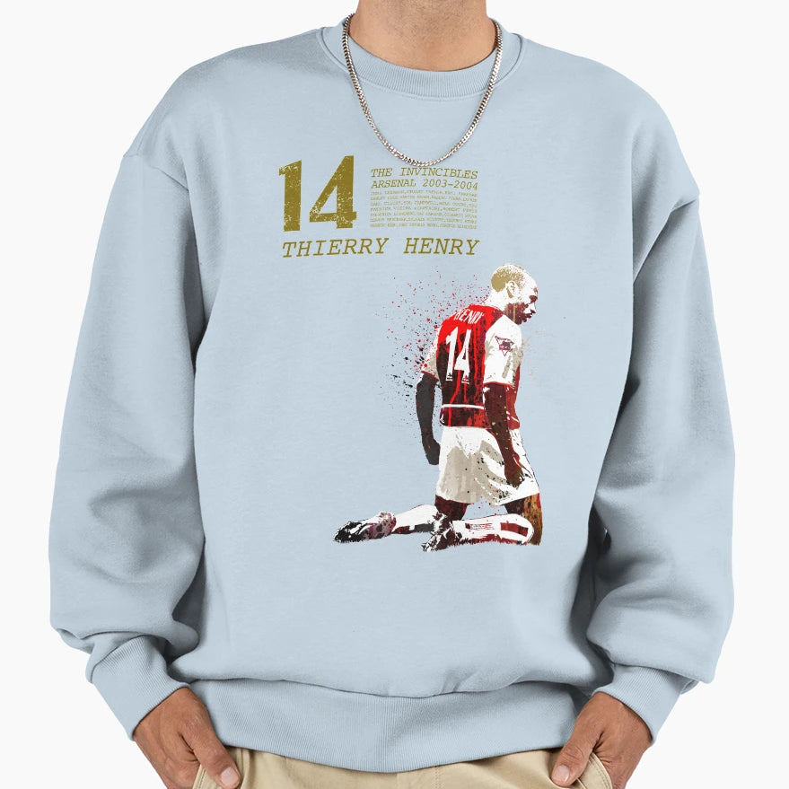 Thierry Henry White Sweatshirt - Streetwear Style for Adults - T-Shirt, Sweatshirt, Hoodie
