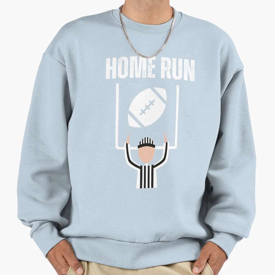 Funny Football Homerun Sweatshirt - Minimalist Print Men Women - T-Shirt, Sweatshirt, Hoodie