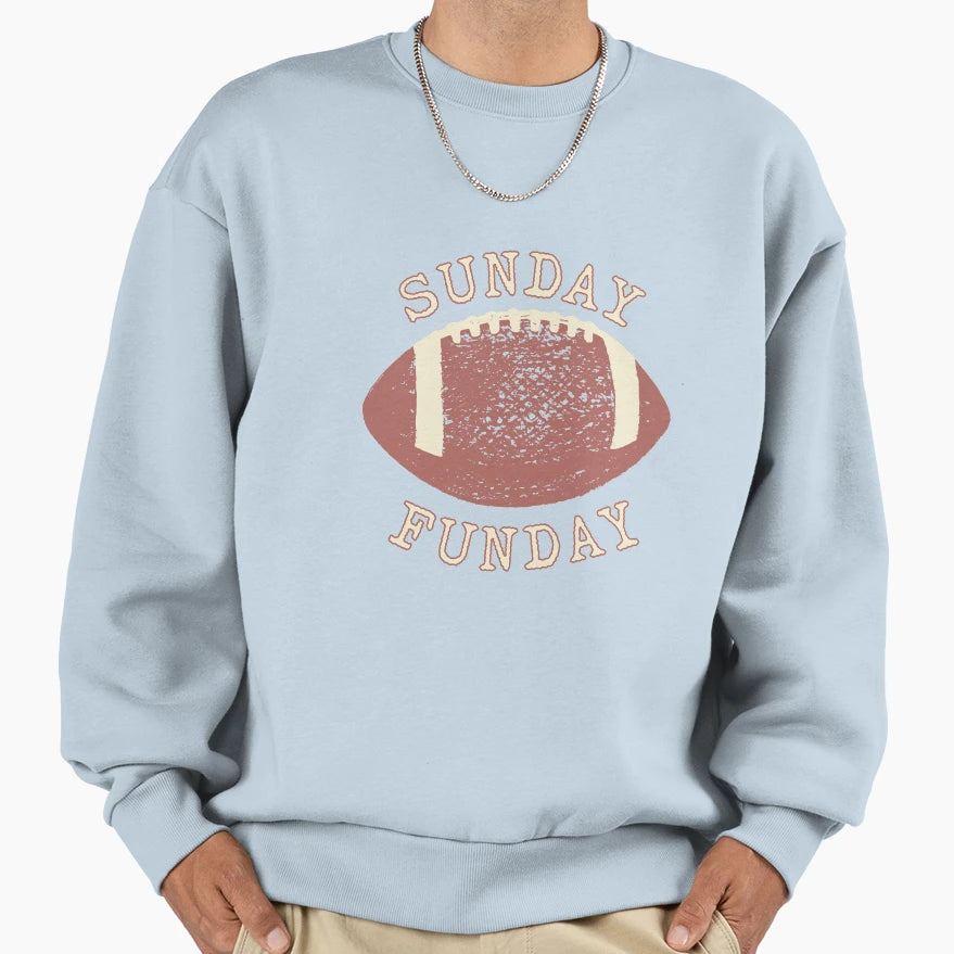 Sunday Funday Football Sweatshirt - Aesthetic Graphic Unisex - T-Shirt, Sweatshirt, Hoodie