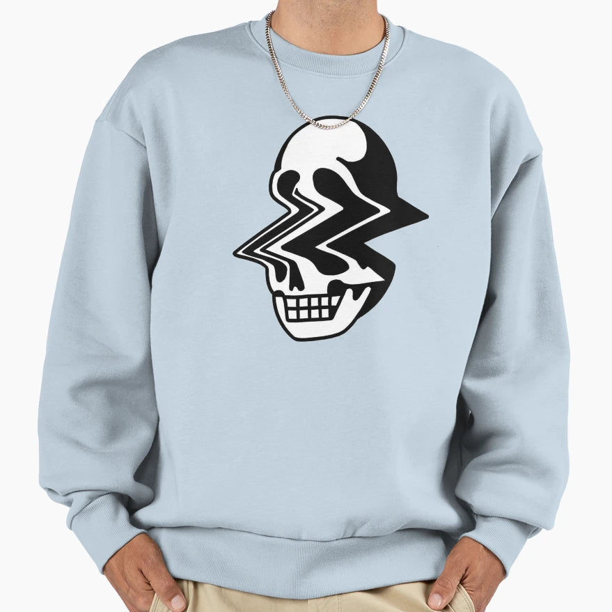Trippy Skull Sweatshirt - Fun Novelty Design Unisex - T-Shirt, Sweatshirt, Hoodie