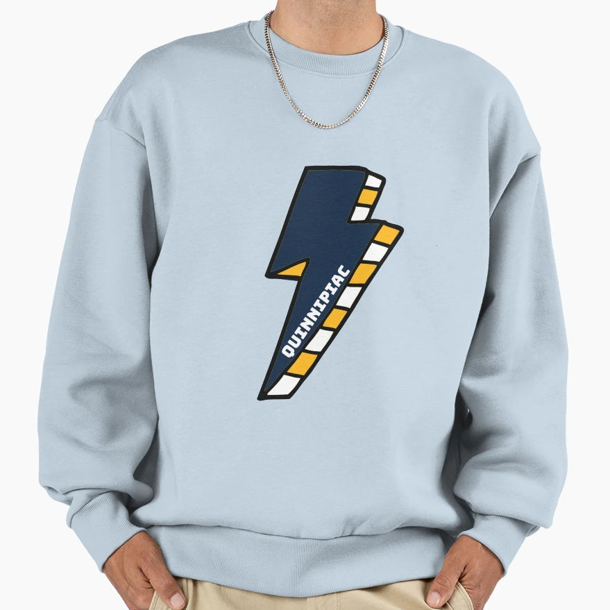 Quinnipiac University Lightning Bolt Sweatshirt - Custom Art Print Unisex - T-Shirt, Sweatshirt, Hoodie