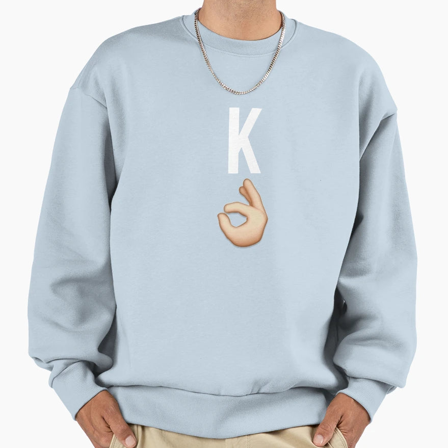 K Emoji Sweatshirt - Casual Everyday Wear for Adults - T-Shirt, Sweatshirt, Hoodie
