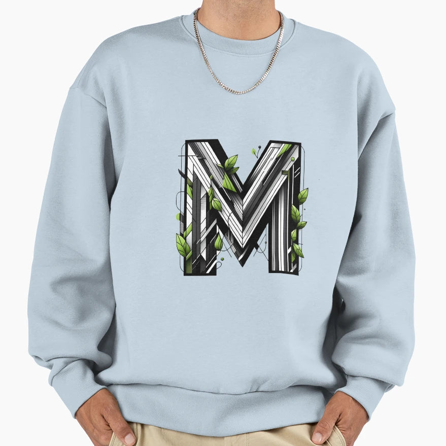 Letter M Has Geometric And Organic Sweatshirt - Trendy Graphic Men Women - T-Shirt, Sweatshirt, Hoodie
