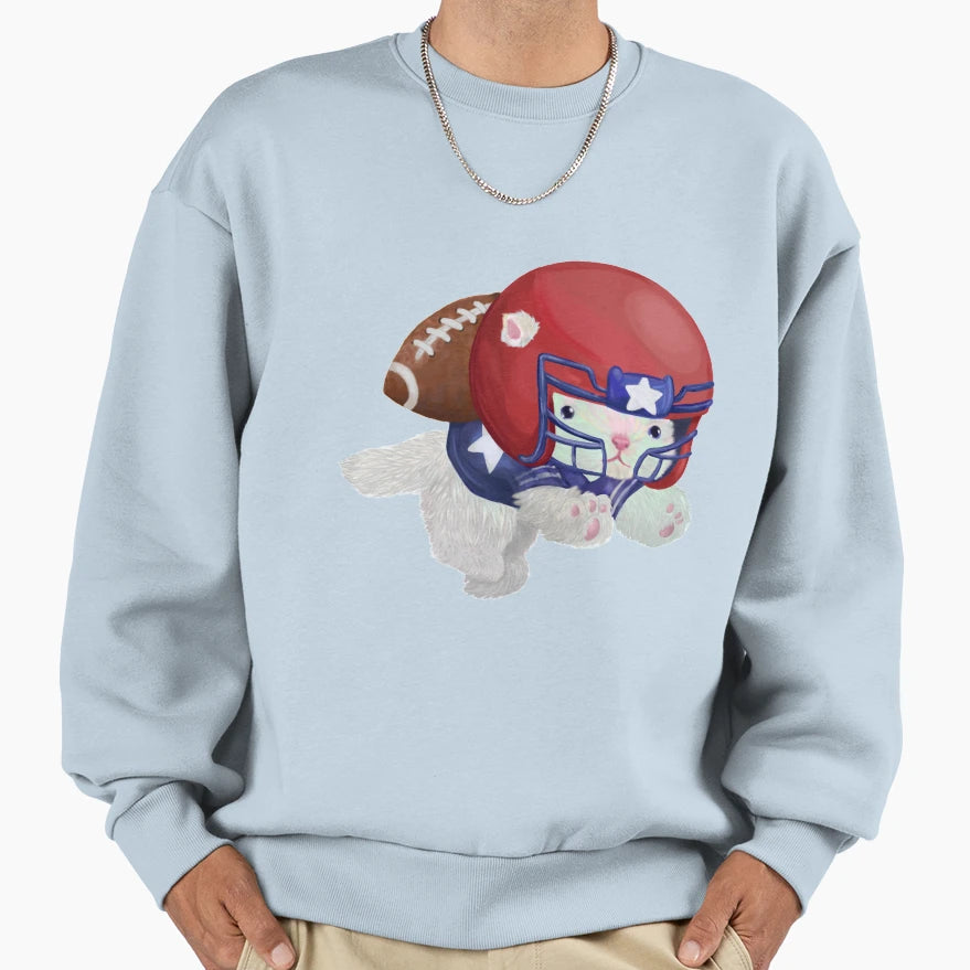 Football Kitten Sweatshirt - Novelty Apparel Unisex - T-Shirt, Sweatshirt, Hoodie