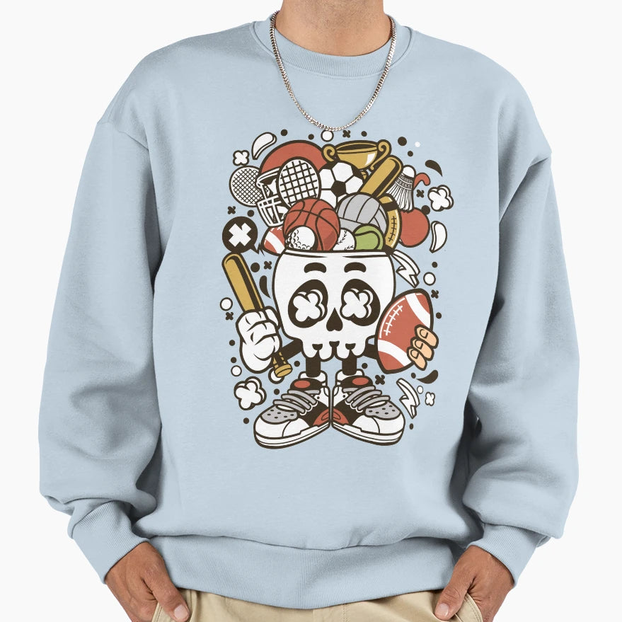 Sports Head Sweatshirt - Custom Art Print Unisex - T-Shirt, Sweatshirt, Hoodie