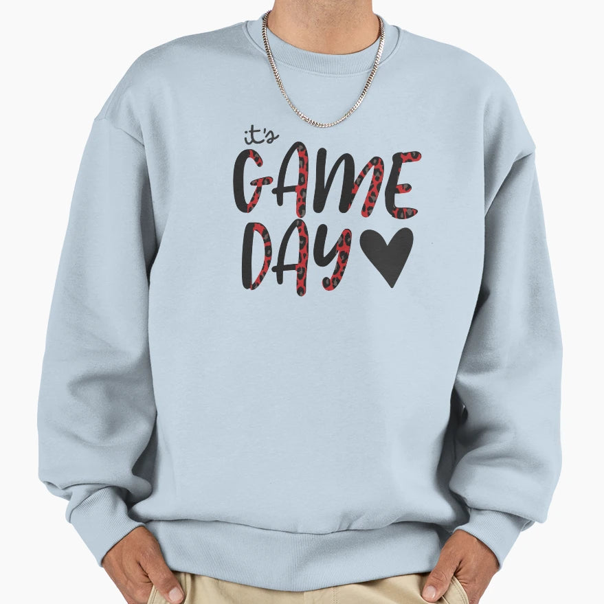 Its Game Day Red And Black Sweatshirt - Aesthetic Graphic Unisex - T-Shirt, Sweatshirt, Hoodie