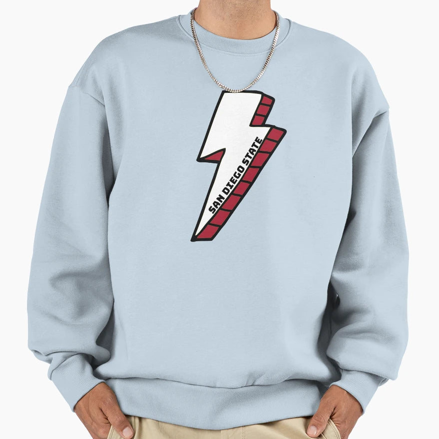 San Diego State Lightning Bolt Sweatshirt - Graphic Print Unisex - T-Shirt, Sweatshirt, Hoodie