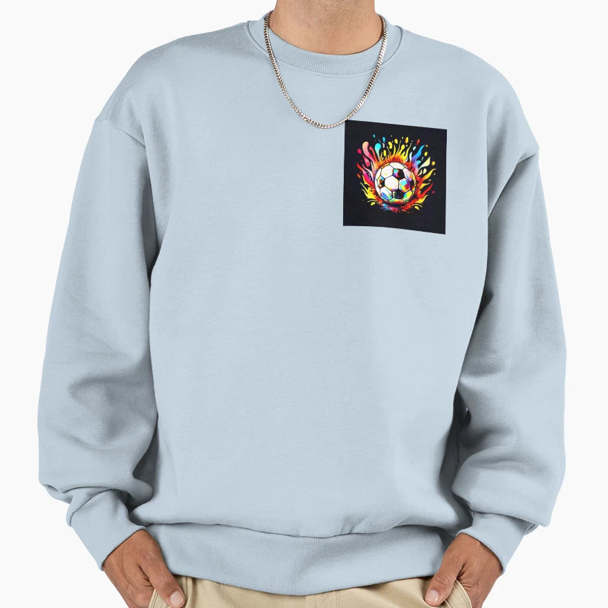 Watercolor Soccer Ball Painting Sweatshirt - Novelty Apparel for Adults - T-Shirt, Sweatshirt, Hoodie