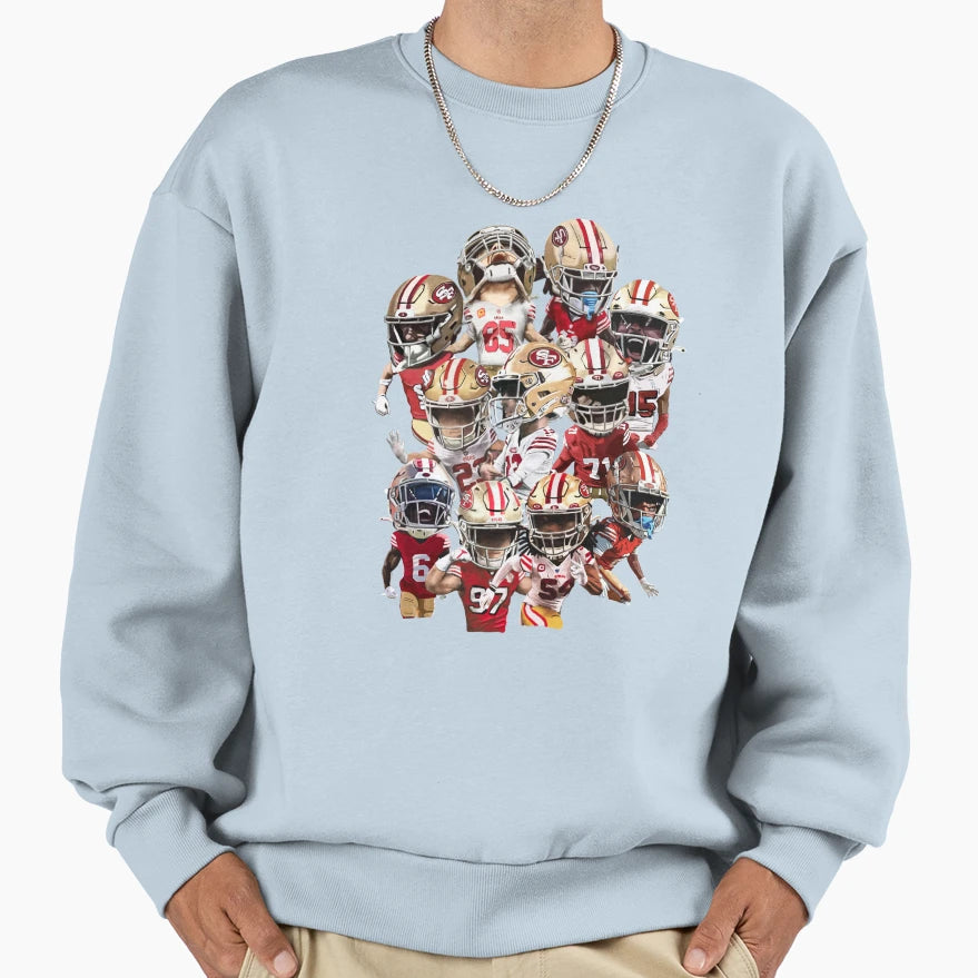 San Francisco 49Ers Niners Squad Sweatshirt - Novelty Apparel Men Women - T-Shirt, Sweatshirt, Hoodie