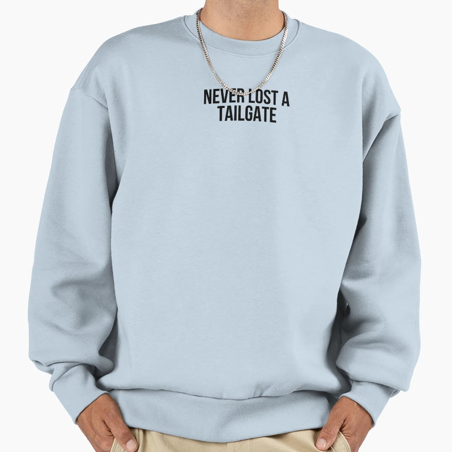Never Lost Tailgate Black Sweatshirt - Novelty Apparel Unisex - T-Shirt, Sweatshirt, Hoodie