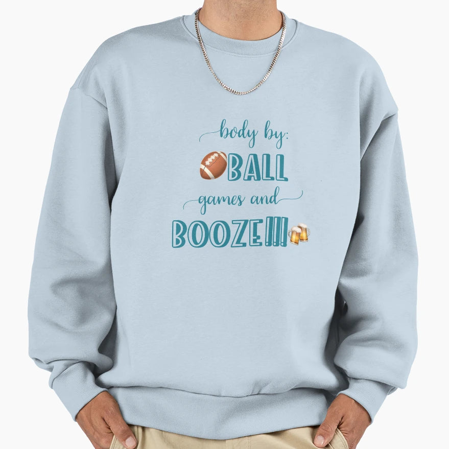 Ball N Booze Sweatshirt - Novelty Apparel for Adults - T-Shirt, Sweatshirt, Hoodie