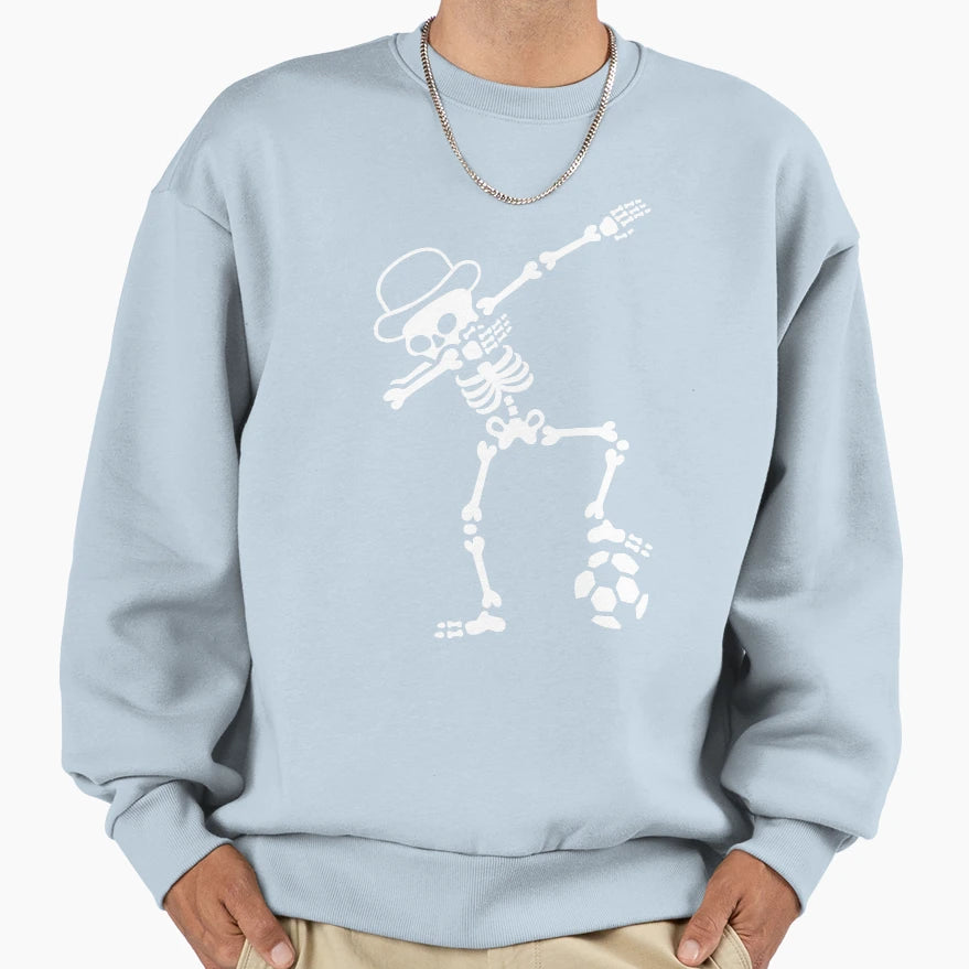 England Dab Dabbing Skeleton Soccer Sweatshirt - Novelty Apparel Men Women - T-Shirt, Sweatshirt, Hoodie