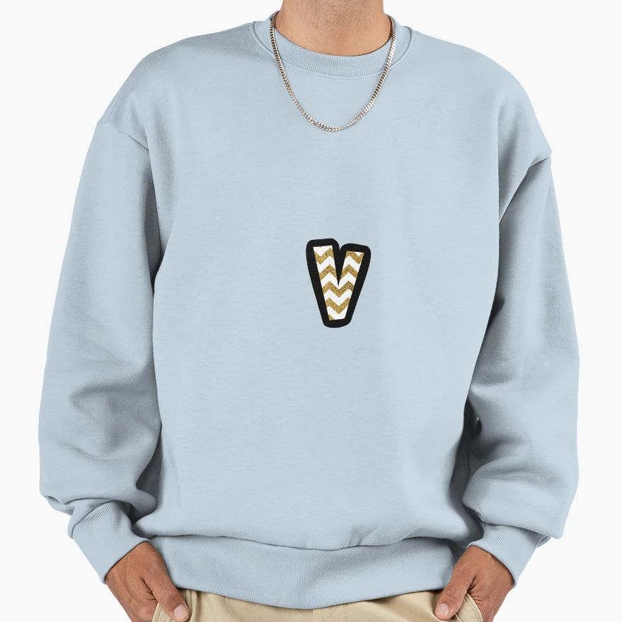 Glitter V Sweatshirt - Trendy Graphic for Adults - T-Shirt, Sweatshirt, Hoodie