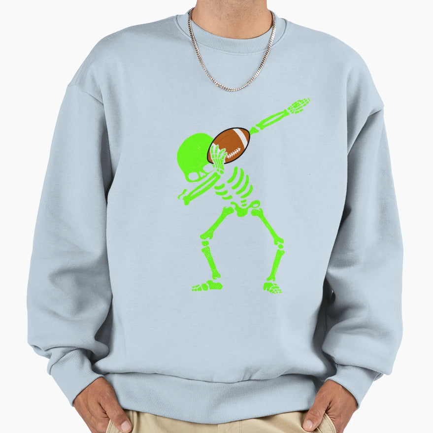 Halloween Dabbing Skeleton Football Dab T-Shirt - Graphic Print for Adults - T-Shirt, Sweatshirt, Hoodie