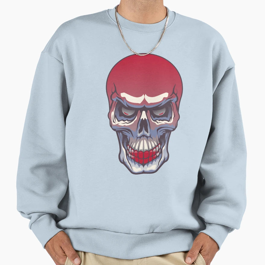 American Flag Skull Sweatshirt - Graphic Print for Adults - T-Shirt, Sweatshirt, Hoodie