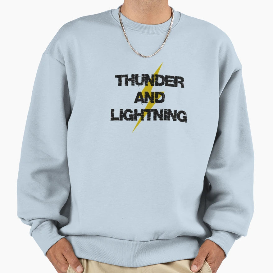 Thunder And Lightning Sweatshirt - Novelty Apparel for Adults - T-Shirt, Sweatshirt, Hoodie
