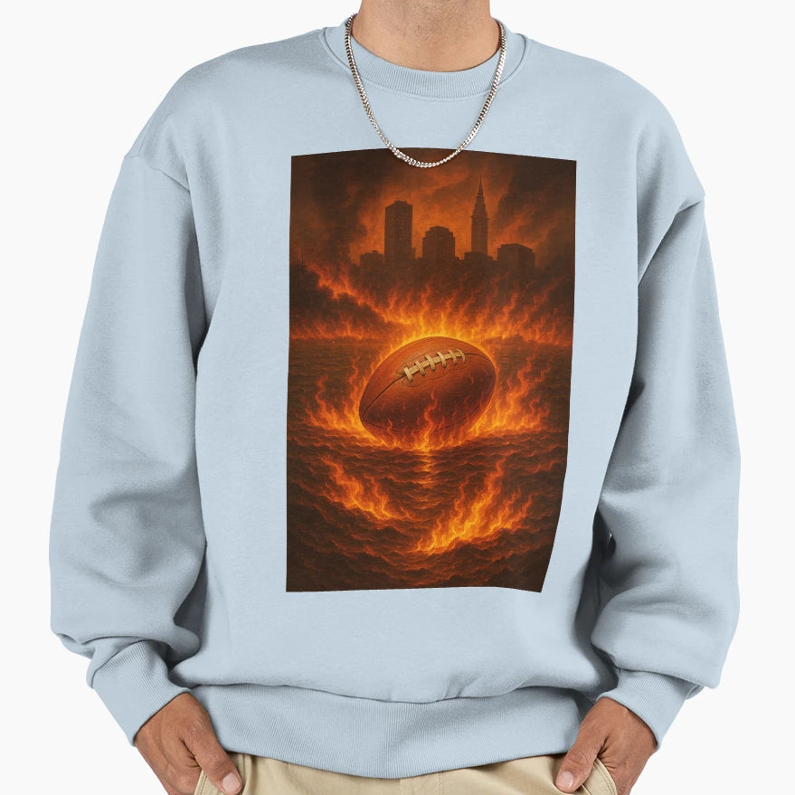 Cleveland Football V3 Sweatshirt - Custom Art Print for Adults - T-Shirt, Sweatshirt, Hoodie