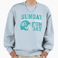 Sunday Funday Football Helmet Sweatshirt - Graphic Print Men Women - T-Shirt, Sweatshirt, Hoodie