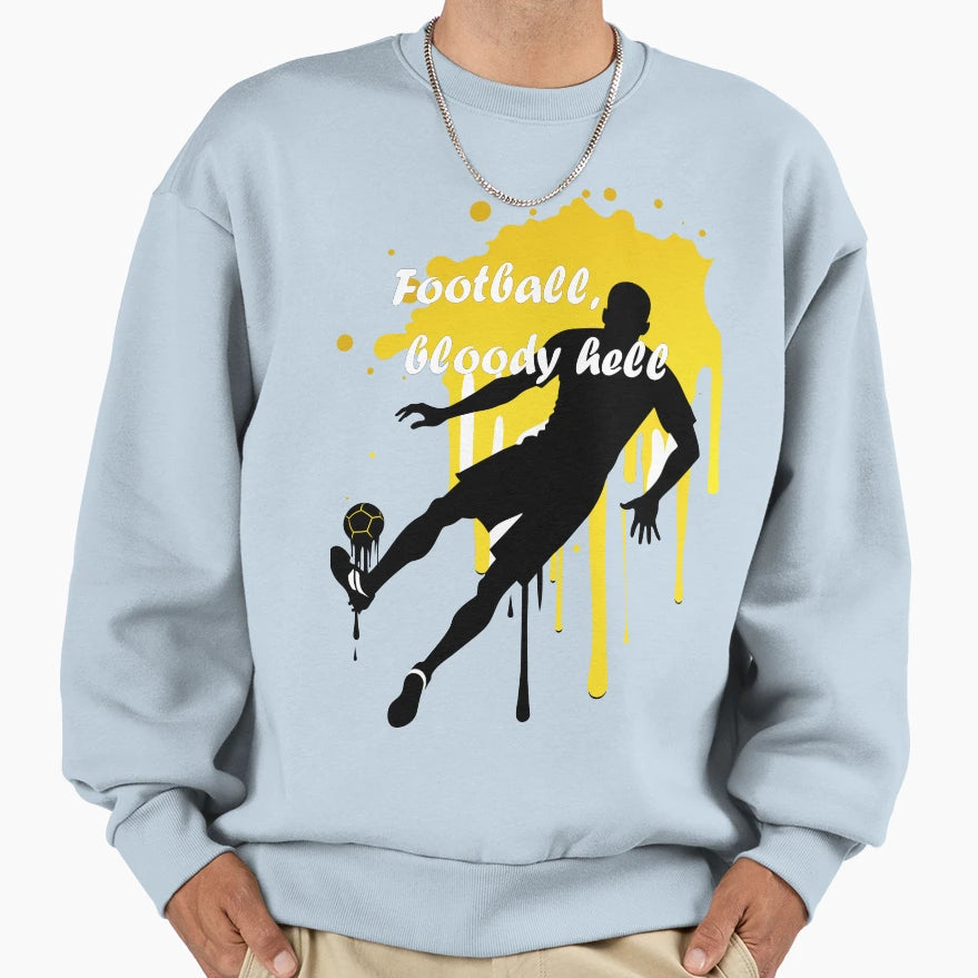 Football Bloody Hell Illustration Sweatshirt - Trendy Graphic for Adults - T-Shirt, Sweatshirt, Hoodie