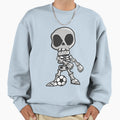 Skeleton Soccer Halloween Art Sweatshirt - Unique Graphic Men Women - T-Shirt, Sweatshirt, Hoodie