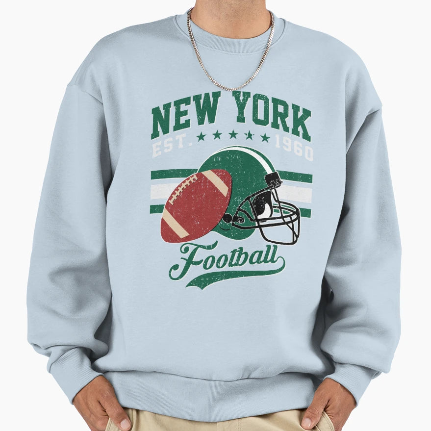 New York Football Sweatshirt - Aesthetic Graphic Unisex - T-Shirt, Sweatshirt, Hoodie