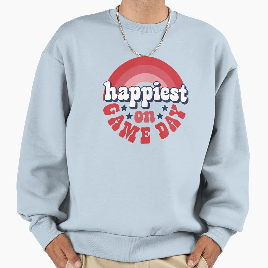 Happiest Game Day Sweatshirt - Minimalist Print for Adults - T-Shirt, Sweatshirt, Hoodie