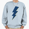 Navy Lightning Bolt Sweatshirt - Minimalist Print Unisex - T-Shirt, Sweatshirt, Hoodie