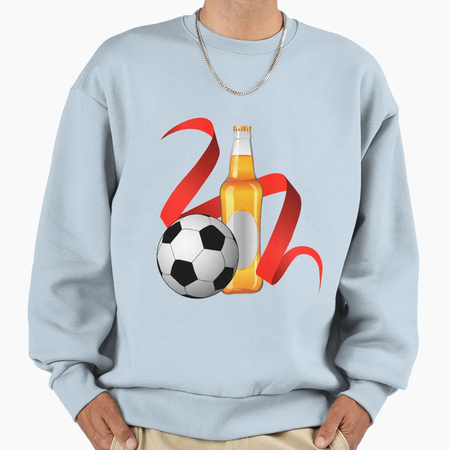 Beer Football Sweatshirt - Custom Art Print Men Women - T-Shirt, Sweatshirt, Hoodie