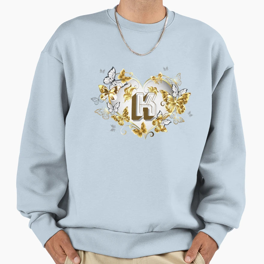 Elegant Letters K Sweatshirt - Graphic Print for Adults - T-Shirt, Sweatshirt, Hoodie