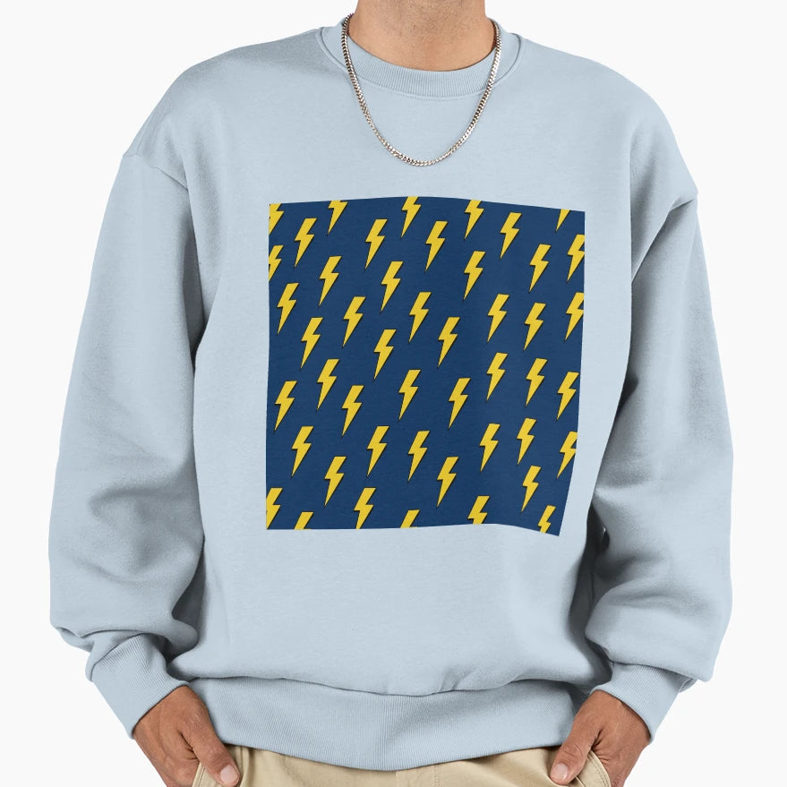 Yellow Lighting Pattern Sweatshirt - Unique Graphic Unisex - T-Shirt, Sweatshirt, Hoodie