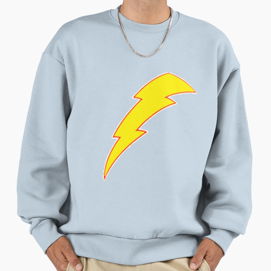 Super Hero Logo Lightning Bolt Sweatshirt - Unique Graphic Unisex - T-Shirt, Sweatshirt, Hoodie