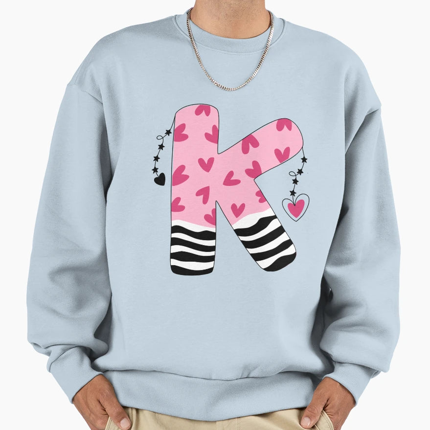 Alphabet Abc I Love You Valentines Sweatshirt - Streetwear Style Unisex - T-Shirt, Sweatshirt, Hoodie
