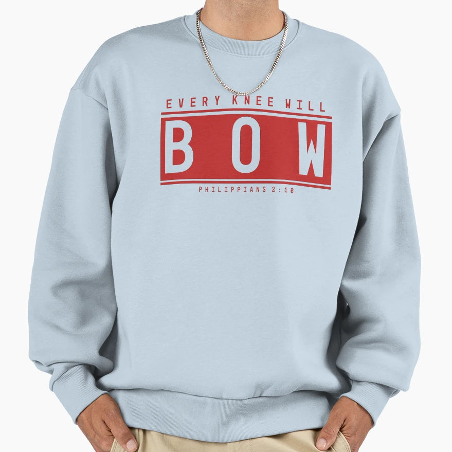Every Knee Will Bow Philippians 2 Sweatshirt - Minimalist Print Men Women - T-Shirt, Sweatshirt, Hoodie