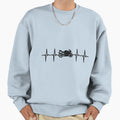 Motorcycle Heartbeat Sweatshirt - Trendy Graphic for Adults - T-Shirt, Sweatshirt, Hoodie