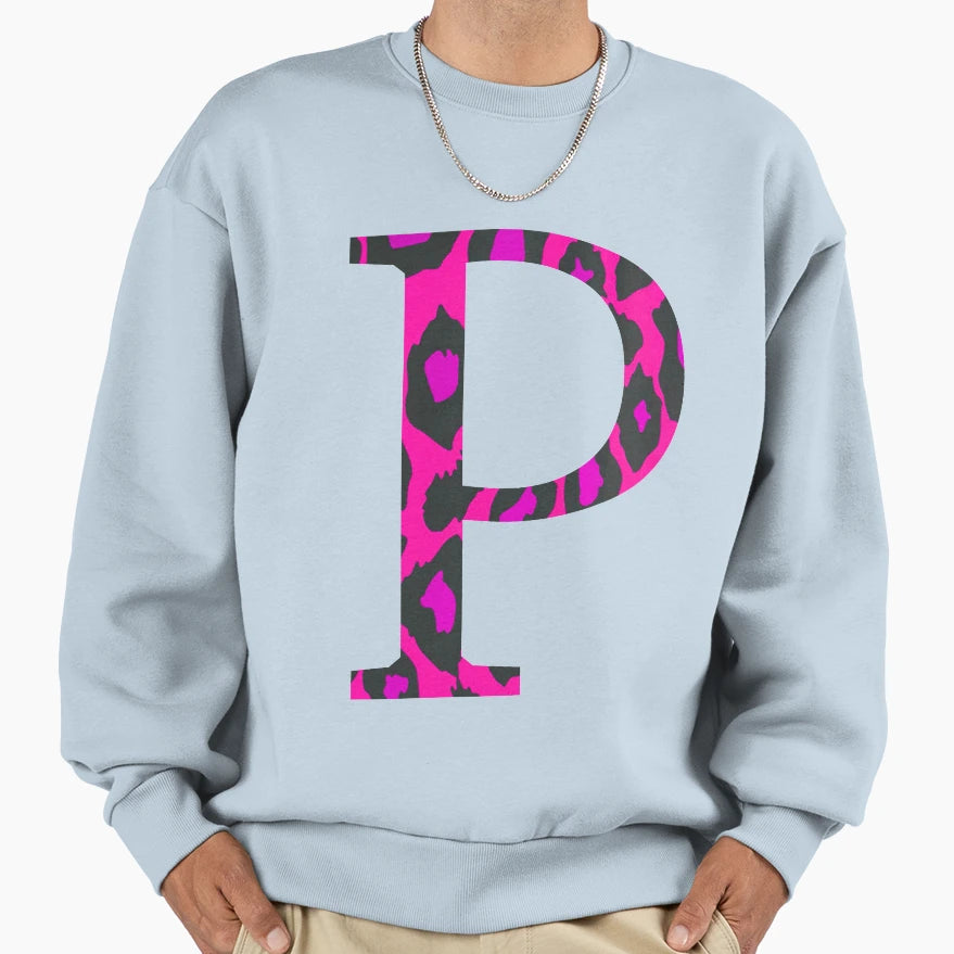 Rho Or P Initial Sweatshirt - Aesthetic Graphic for Adults - T-Shirt, Sweatshirt, Hoodie